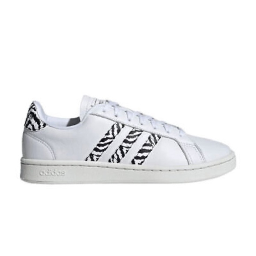 Adidas Grand Court zebra print sneakers, size women's 7.5.